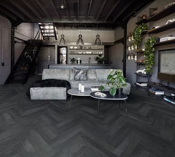Hallmark Floors Design Emporium - Obsidian Herringbone