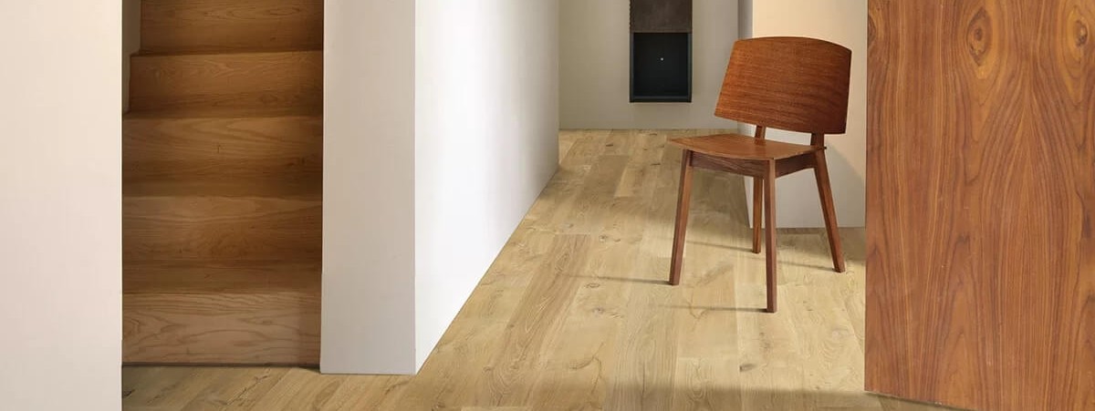Hallmark hardwood flooring in a hallway