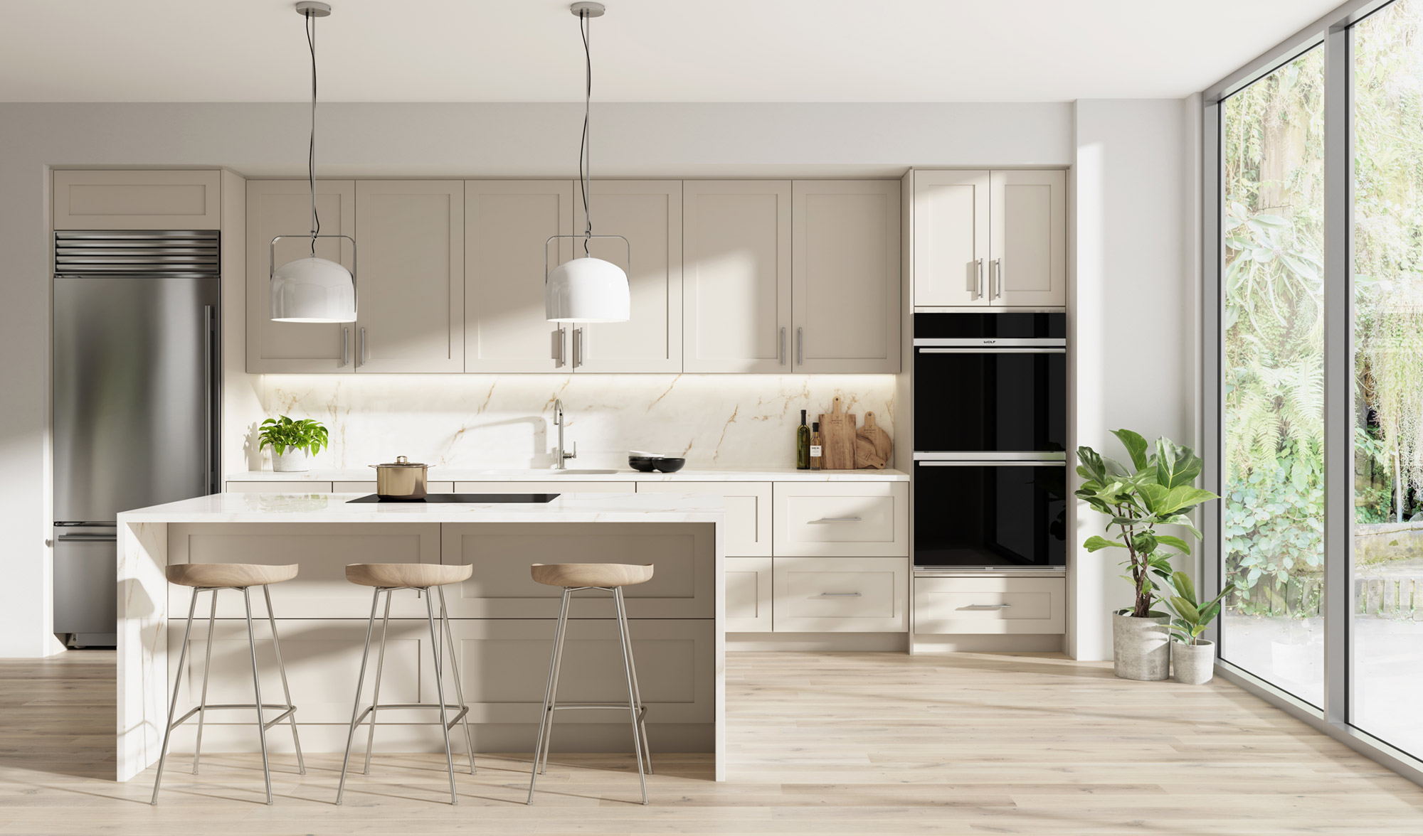 Hallmark Hardwoods Cypress Green and Agreeable Gray