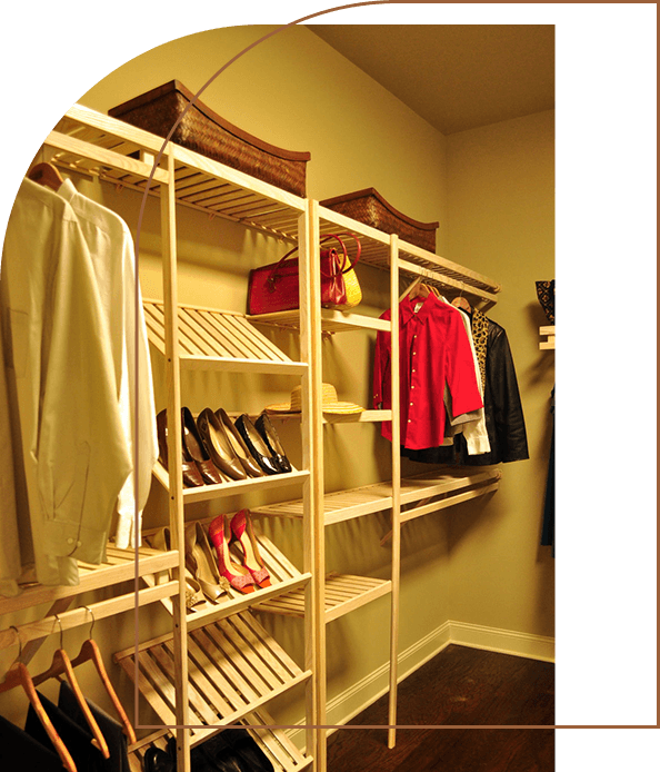 A Fullshot of Cope Closet Concept shelves.